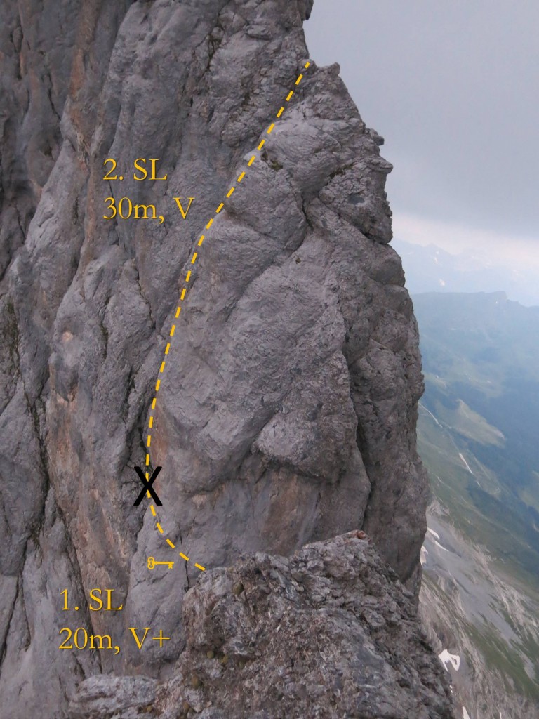 Eiger Mittellegigrat Schlüsselstelle